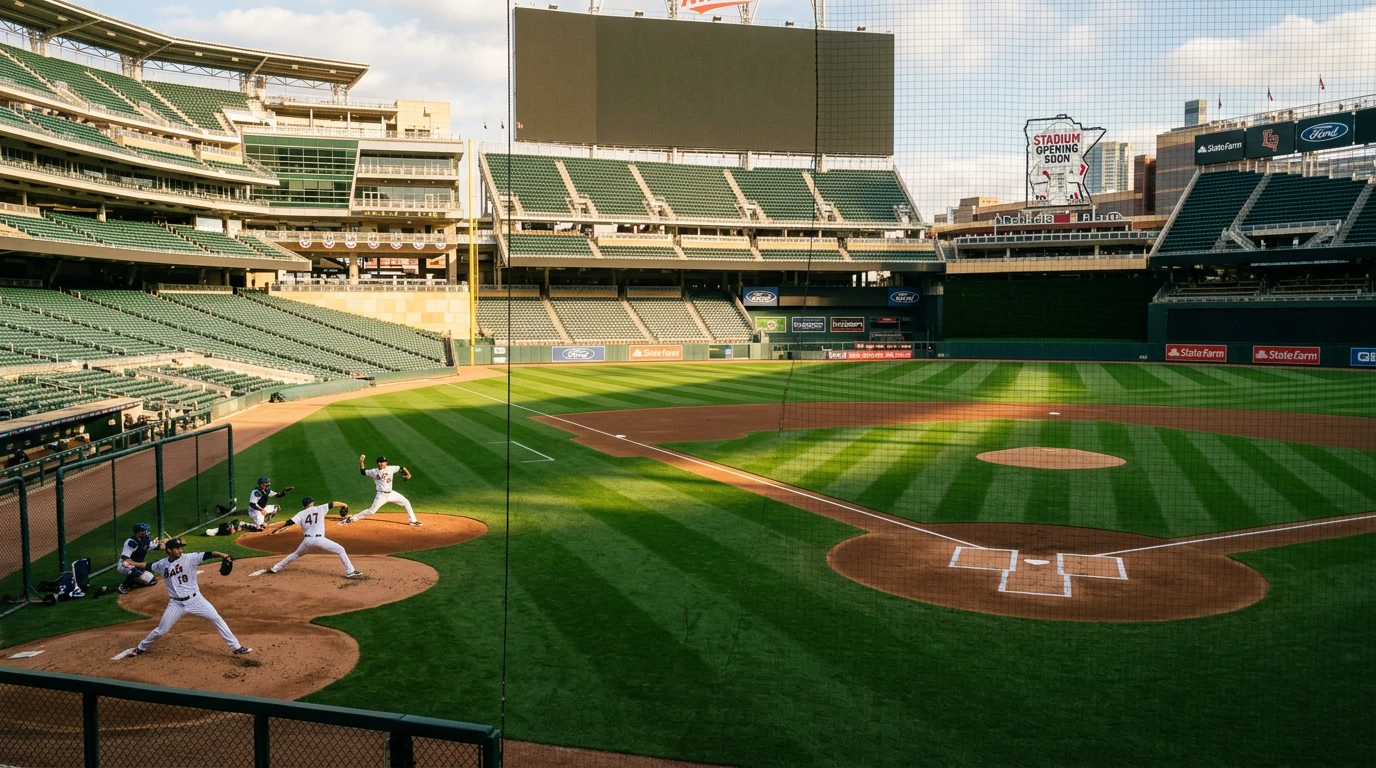 MLB scoreboard showing a three-game series with rotation matchups and series price overlay